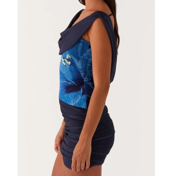 Peppermayo Good Fortune Mini Dress - Navy - Picture 7 of 8